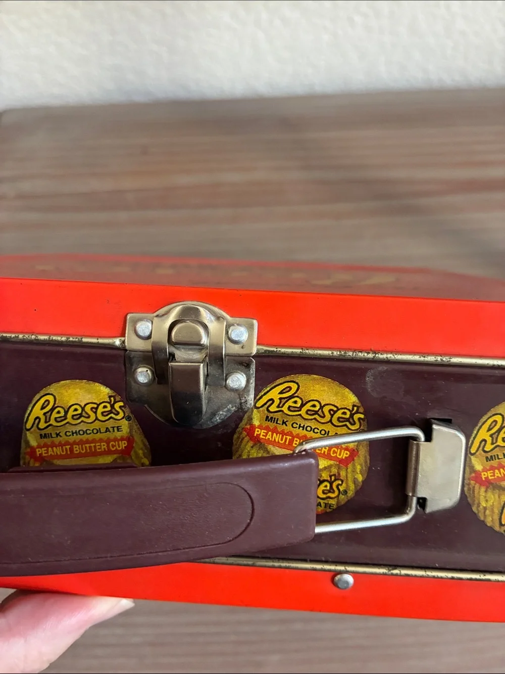 Reese's Peanut Butter Cup Tin Lunchbox - Bright Orange
